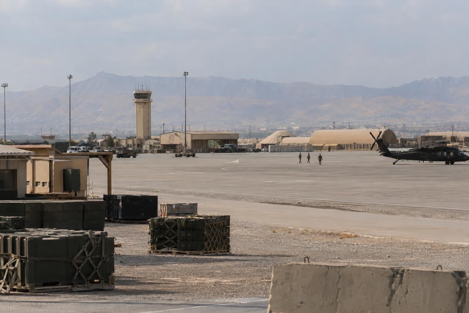 An Iraqi military air base after U.S. forces and equipment have departed.