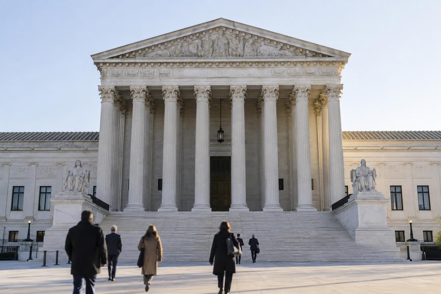 Courthouse exterior representing the Supreme Court's review of a climate lawsuit.