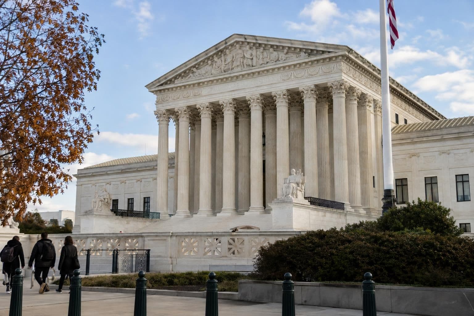 Exterior of the Supreme Court building, illustrating arguments in a climate case.