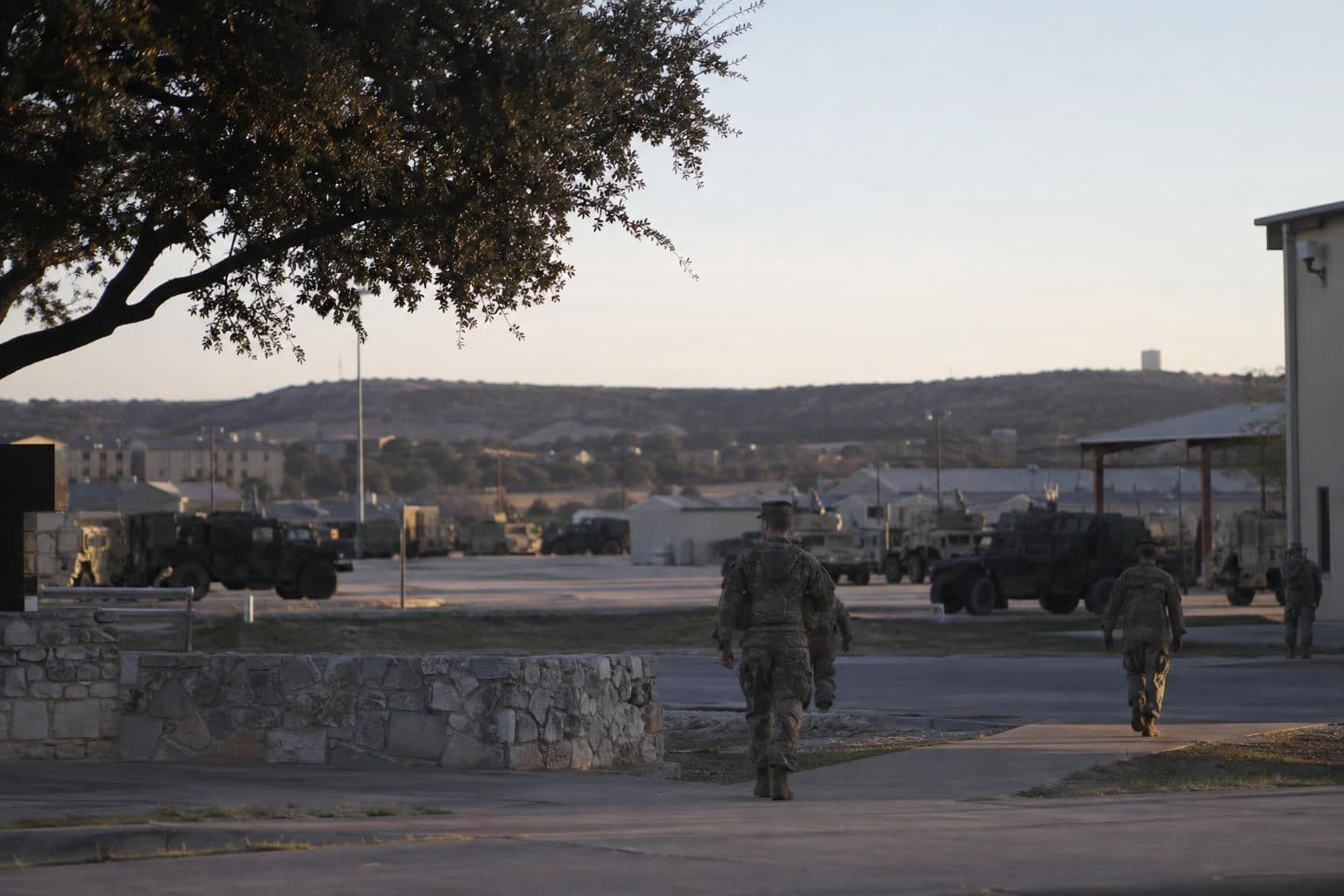 A distant view of an Army installation representing the planned execution at Fort Hood.