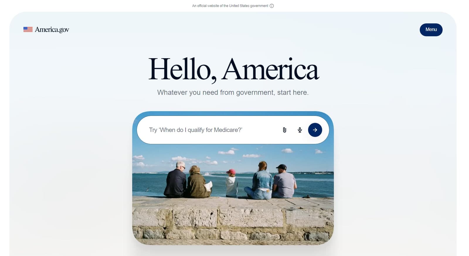 The America.gov homepage on September 29, 2026.