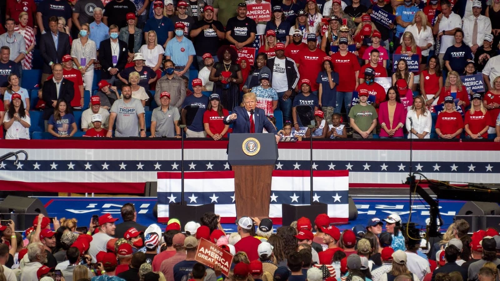 President Trump at his Tulsa Rally